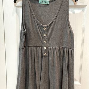 Gray babydoll top. Small.